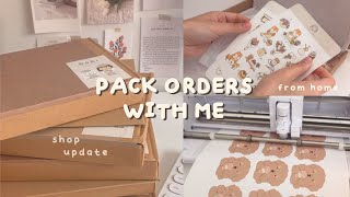 pack orders with me from home 🏠 small business, asmr