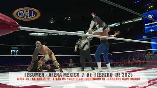 CMLL - MÍSTICO - ATLANTIS JR.-TITÁN VS HECHICERO - SOBERANO JR.- B. CAVERNARIO/ARENA MÉXICO/07-02-25