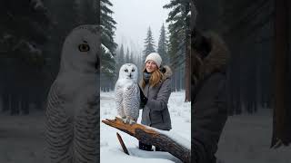 Snowy Owl Magic: A Winter's Bond ❄️🦉