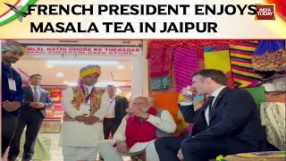 French President Emmanuel Macron Enjoys The Street Food Of Jaipur | Republic Day | India Today News