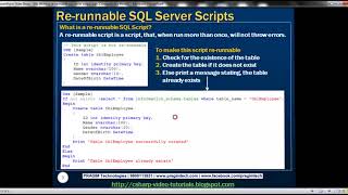 Part 66 Writing re runnable sql server scripts