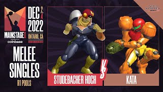 Studebacher Hoch (Captain Falcon) vs Kata (Samus) - Melee Singles Pools Losers Quarters  - Mainstage