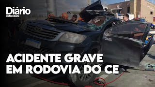 Acidente grave com Hilux deixa 5 feridos em rodovia do Ceará