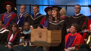 2019 Convocation Ceremony 1 Student Speaker Taylor McRae