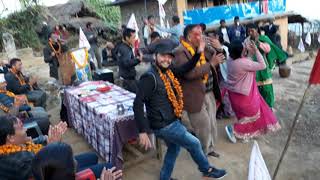 Bb kharal dancing with devendra Paudel he's election program