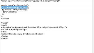 empty effect in jquery