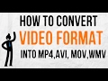 Convert Video into ANY FORMAT without Software