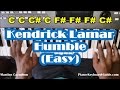 Kendrick Lamar Humble Easy Piano Tutorial - How To Play - Riff