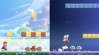 1-1 and 1-2 Remade in Super Mario Bros Wonder!!