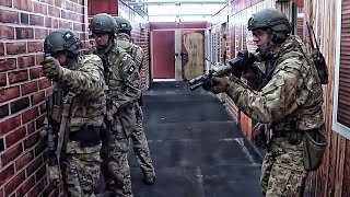 FBI SWAT Team Practices Clearing Rooms In The Shoot-House