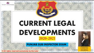 Current legal developments- Punjab Sub Inspector exam 2021 - General Awareness (Cheenu Sharma)