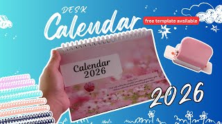 DIY Desk Calendar for 2026 - FREE CANVA EDITABLE TEMPLATE