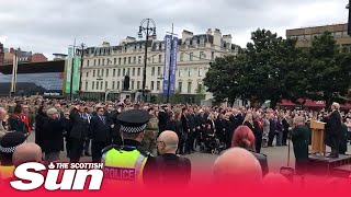 Crowds in George Square sing God Save The King after official Glasgow  Proclamation