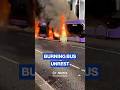 Bus set ablaze during unrest in Northern Ireland