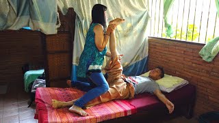 I got Full Body THAI MASSAGE in a Sacred Temple in Thailand