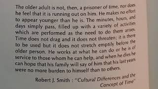 PG058P04 An Extract from Cultural Differences and the Concept of Time by Robert J. Smith