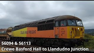 Prestatyn 08.06.2020 - Colas 56094 and 56113 passing Prestatyn - Class 56