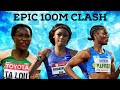 Julien Alfred takes on Sha'carri Richardson and Marie Jose Talou over 100M