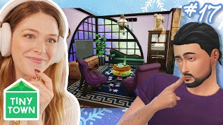 finishing an ARTIST'S DREAM HOUSE in the sims 4 | Tiny Town Purple #17