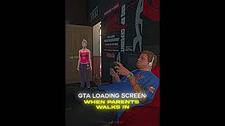 Loading Screen In GTA When Parents Walks In💀 | #gta #shorts