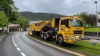 Vossloh out and about in Bergen with the SF02 rail milling truck