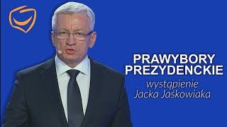 Prawybory prezydenckie - wystąpienie Jacka Jaśkowiaka