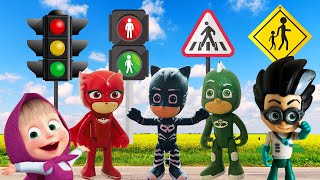 Pijamaskeliler | Maşa, PJ Masks, Romeo ve Ay Kızı ile Trafik Dersi 2