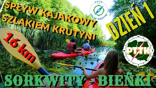 #15.1 - Spływ kajakowy szlakiem Krutyni – DZIEŃ 1 – Sorkwity → Bieńki – 16 km (30.06.2019)