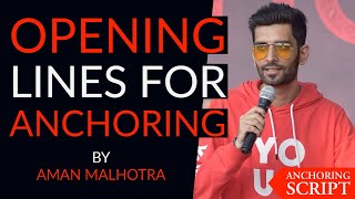 Opening Lines For Anchoring in Hindi | Anchoring Script| How To Start Anchoring In An Event On Stage