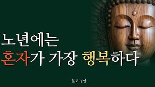 나이들수록 혼자서 나만의 인생을 즐기는게 좋은 이유 l 쇼펜하우어 처세술 l 불교 인간관계 명언 l 인생조언