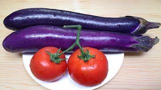 The new practice of eggplant, a roasted eggplant with tomatoes, sweet and sour, so sweet!