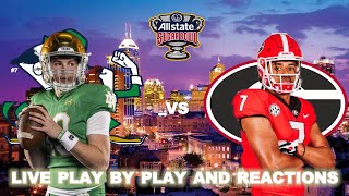 #7 Notre Dame Fighting Irish vs #2 Georgia Bulldogs Live Play-By-Play \u0026 Reactions : CFP Sugar Bowl