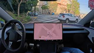 Raw 1x: Tesla FSD 13.2.7 Takes On Lombard Street, San Francisco's Most Crooked Street