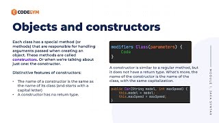 Java Constructors and Objects in Java | CodeGym University Course