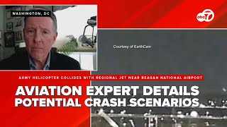 An aviation expert discusses potential crash scenarios