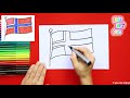 how to draw the national flag of norway