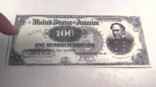 1890 $100 Treasury Note with Admiral David Farragut