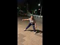 ムチムチカポエイラ　japanese girl practicing capoeira