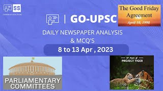 8 to 13 April 2023 - DAILY NEWSPAPER ANALYSIS IN KANNADA | CURRENT AFFAIRS IN KANNADA 2023 |