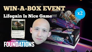 Lifegain Is Nice Game | Win-A-Box Event | MTG Foundations Sealed | MTG Arena