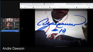 Andre Dawson Autograph Analysis - See why hate making this video