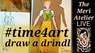#time4art, Oktoberfest,  Draw a Drindl