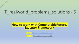 completable future, executor framework | java thread pool | part 5