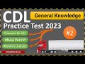 CDL General Knowledge Test 2023 Practice Test #Part2  CDL Prep Test