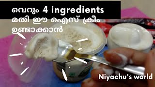 ഈ 4 ingredients മതി ഈ ഐസ് ക്രീം ഉണ്ടാക്കാൻ | In malayalam | Niyachu's world