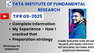 TIFR GS-2025 PHYSICS | Complete Information | My Experience | Preparation strategy | Important Tips