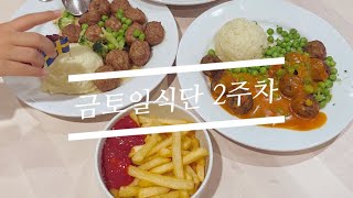 금토일식단 2주차 : 식단Vlog / 49.8kg / 다이어트 / 식단관리