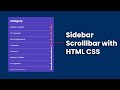 Sidebar Scroller with HTML CSS | HTML CSS Sidebar Scroll @raselcoder