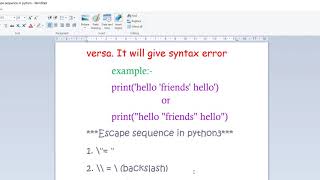 Python 3 tutorial part 3 (print function, escape sequence and comments line in python 3)