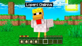 VIREI UMA GALINHA POR 24 HORAS NO MINECRAFT